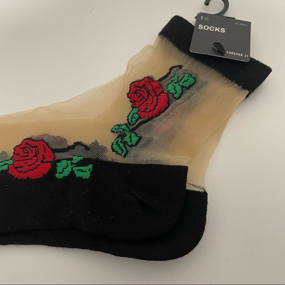 Rose Mesh Socks - Picture 2 of 2